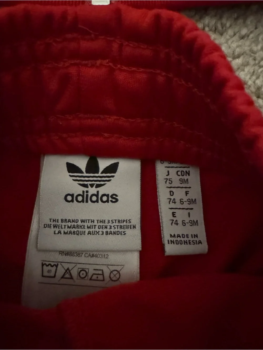 Adidas Red Tracksuit Toddler Size 9M